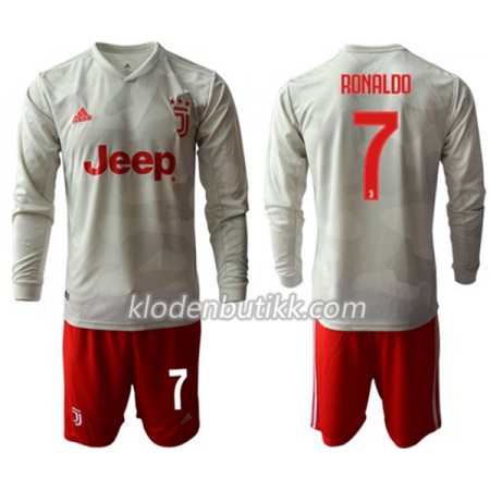 Juventus RONALDO 7 Barn Bortedraktsett 2019-2020 Langermet (+ Korte bukser)